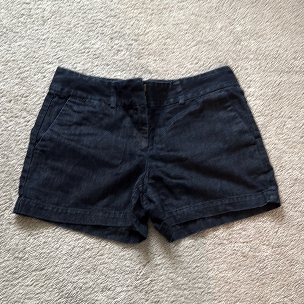 LOFT Riviera Dark Blue Jean Shorts Versatile Style